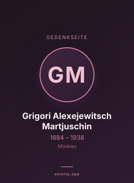 Gedenkportrait von Grigori Alexejewitsch Martjuschin