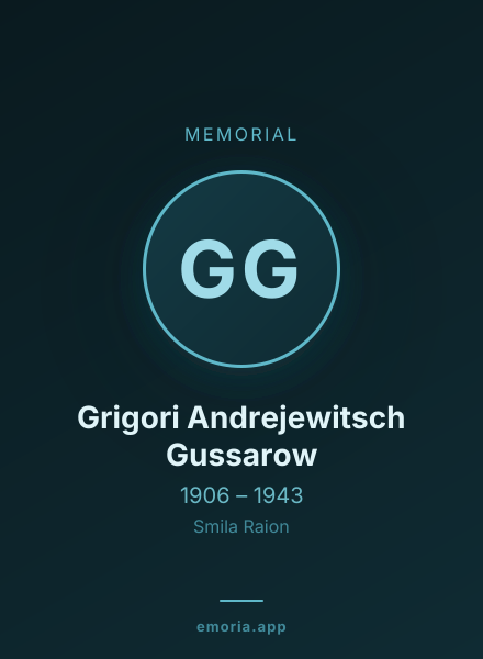 Memorial portrait of Grigori Andrejewitsch Gussarow
