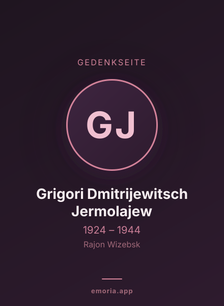 Gedenkportrait von Grigori Dmitrijewitsch Jermolajew