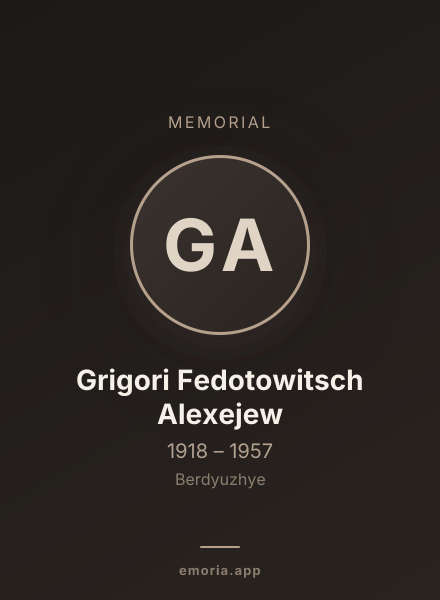 Memorial portrait of Grigori Fedotowitsch Alexejew