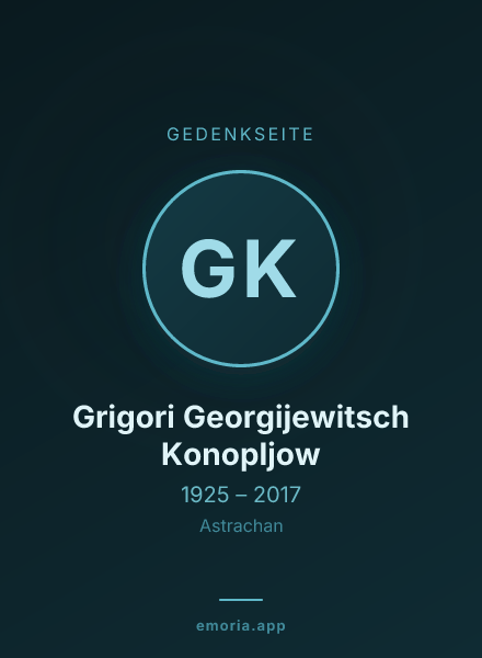 Gedenkportrait von Grigori Georgijewitsch Konopljow