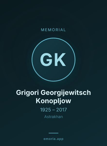 Memorial portrait of Grigori Georgijewitsch Konopljow