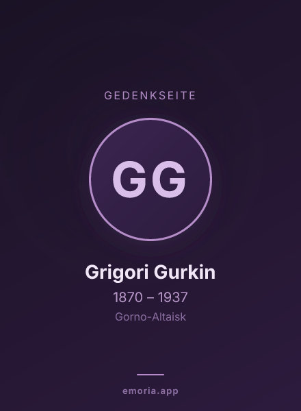 Gedenkportrait von Grigori Gurkin