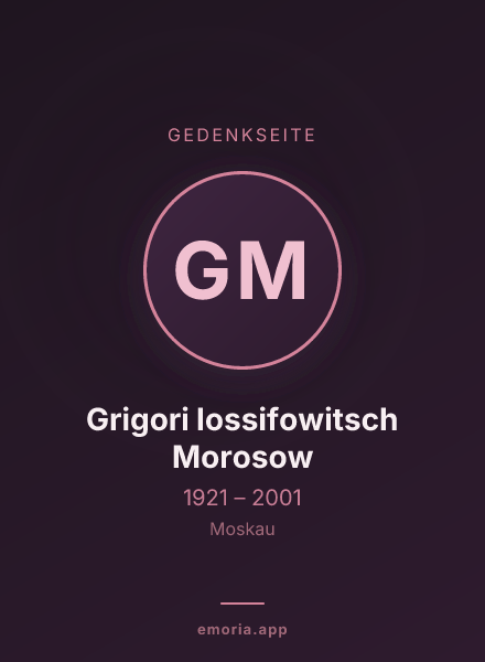 Gedenkportrait von Grigori Iossifowitsch Morosow