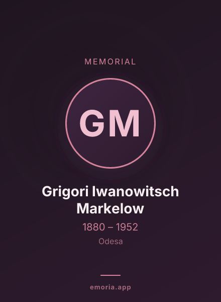 Memorial portrait of Grigori Iwanowitsch Markelow