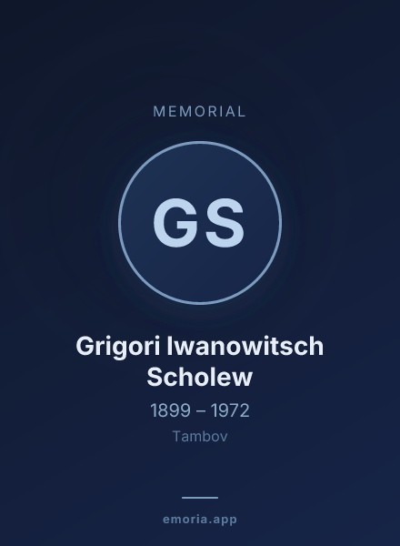 Memorial portrait of Grigori Iwanowitsch Scholew