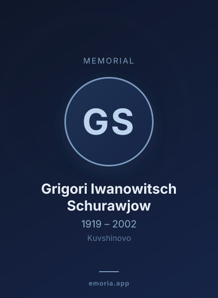 Memorial portrait of Grigori Iwanowitsch Schurawjow