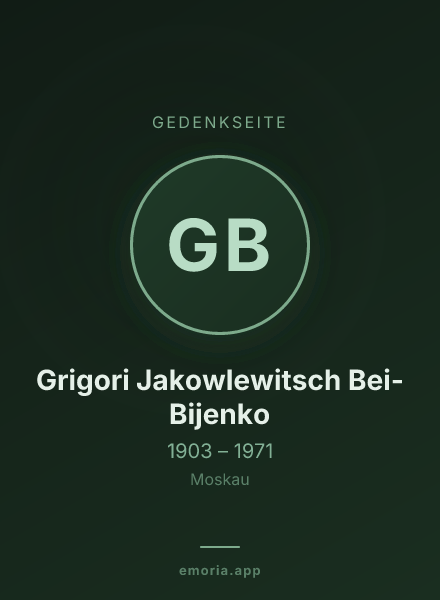 Gedenkportrait von Grigori Jakowlewitsch Bei-Bijenko
