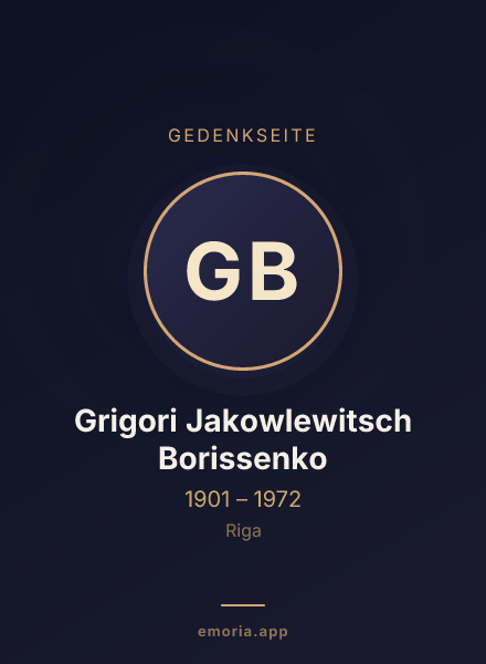 Gedenkportrait von Grigori Jakowlewitsch Borissenko