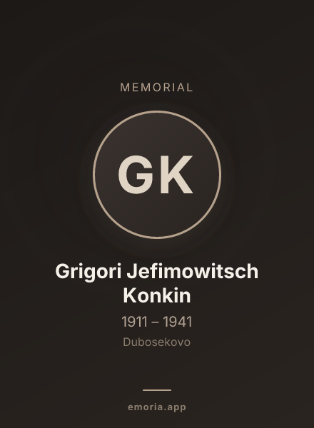 Memorial portrait of Grigori Jefimowitsch Konkin