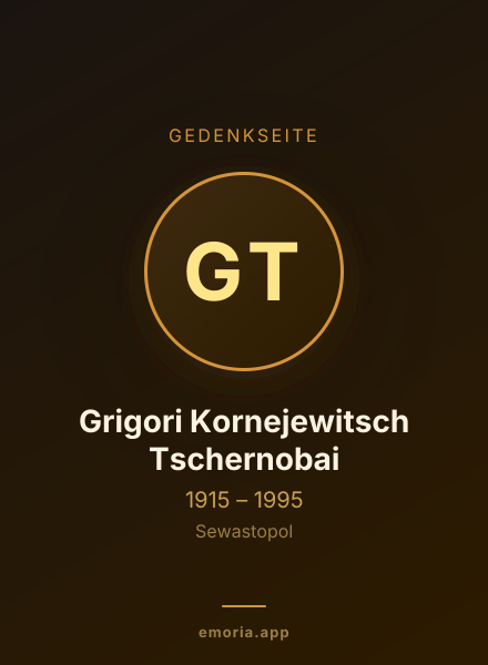 Gedenkportrait von Grigori Kornejewitsch Tschernobai