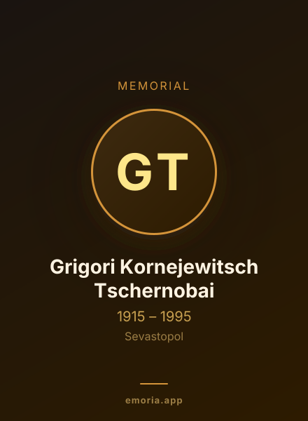 Memorial portrait of Grigori Kornejewitsch Tschernobai