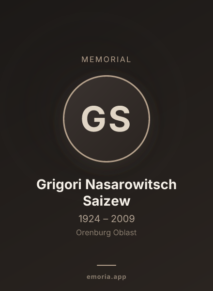 Memorial portrait of Grigori Nasarowitsch Saizew