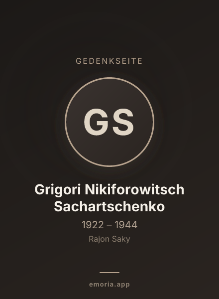 Gedenkportrait von Grigori Nikiforowitsch Sachartschenko