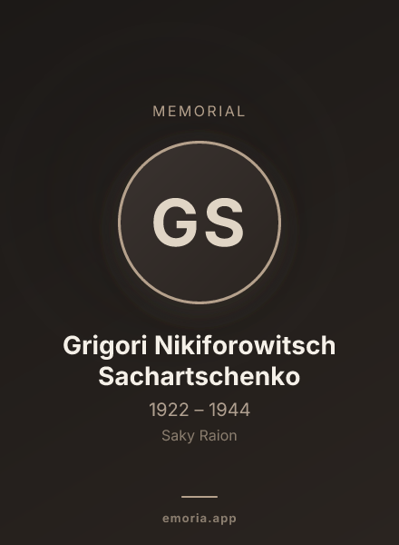 Memorial portrait of Grigori Nikiforowitsch Sachartschenko