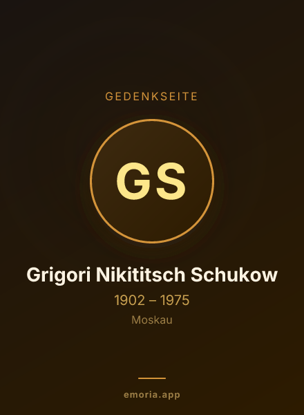 Gedenkportrait von Grigori Nikititsch Schukow