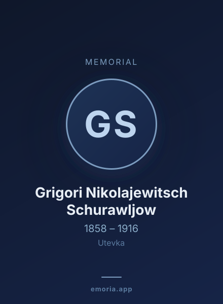 Memorial portrait of Grigori Nikolajewitsch Schurawljow