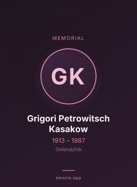 Memorial portrait of Grigori Petrowitsch Kasakow
