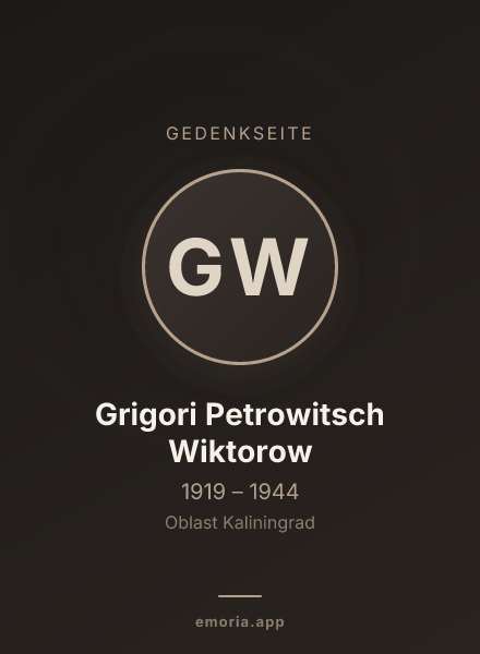 Gedenkportrait von Grigori Petrowitsch Wiktorow