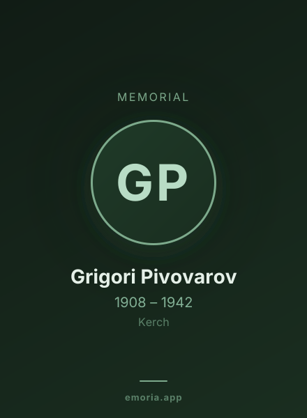 Memorial portrait of Grigori Pivovarov