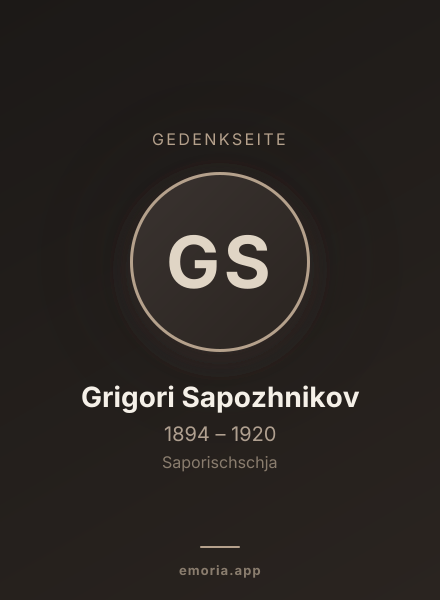 Gedenkportrait von Grigori Sapozhnikov