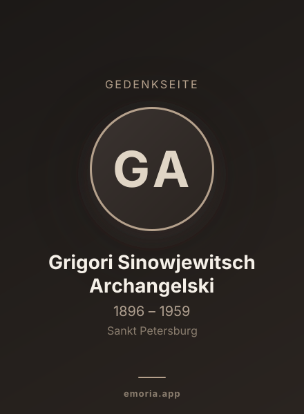 Gedenkportrait von Grigori Sinowjewitsch Archangelski