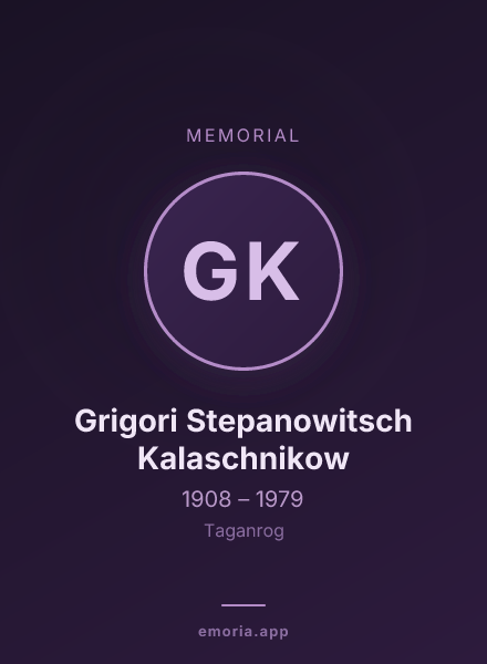 Memorial portrait of Grigori Stepanowitsch Kalaschnikow