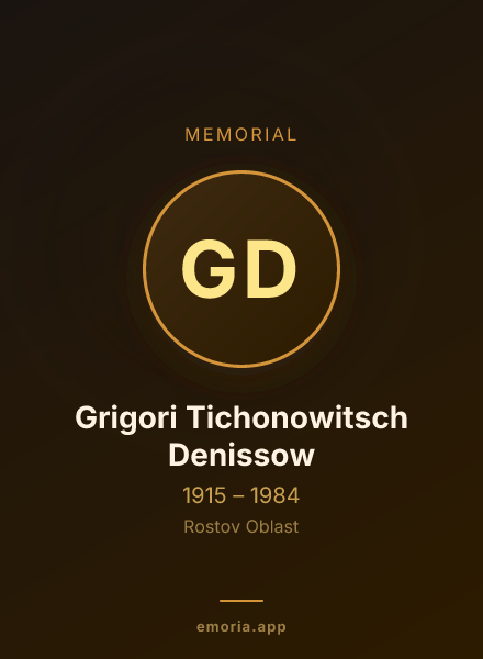 Memorial portrait of Grigori Tichonowitsch Denissow