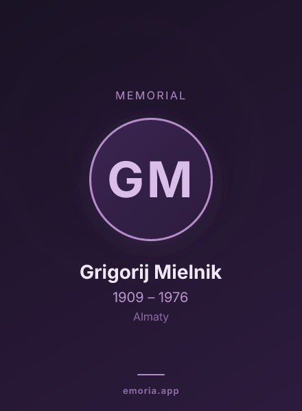 Memorial portrait of Grigorij Mielnik