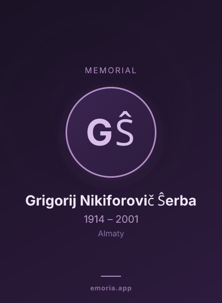 Memorial portrait of Grigorij Nikiforovič Ŝerba