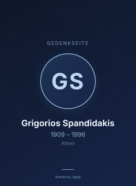 Gedenkportrait von Grigorios Spandidakis