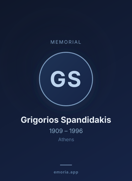 Memorial portrait of Grigorios Spandidakis
