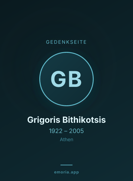 Gedenkportrait von Grigoris Bithikotsis