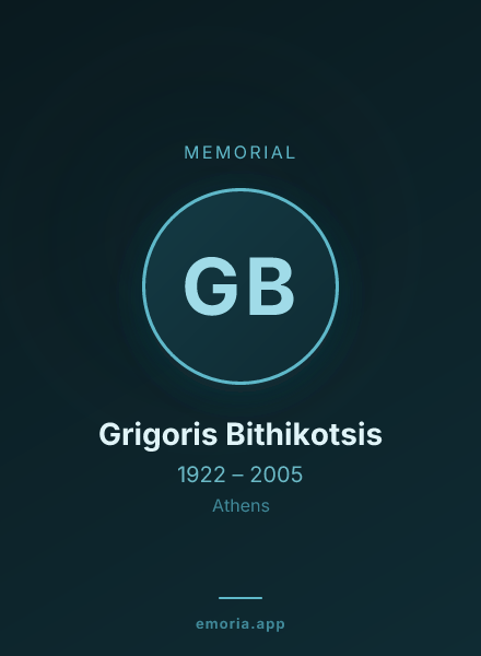 Memorial portrait of Grigoris Bithikotsis