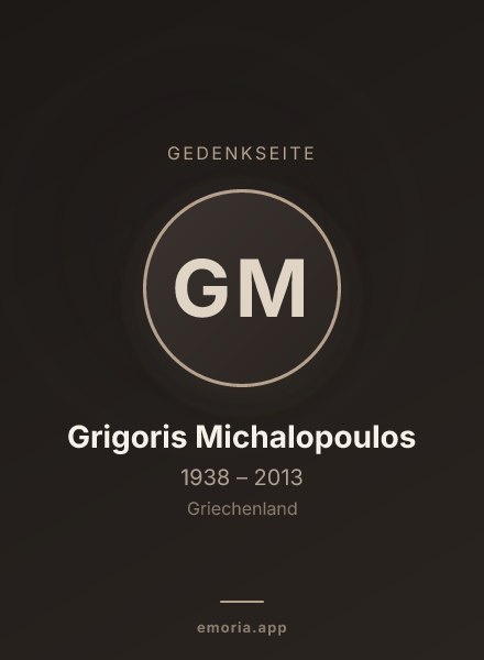 Gedenkportrait von Grigoris Michalopoulos