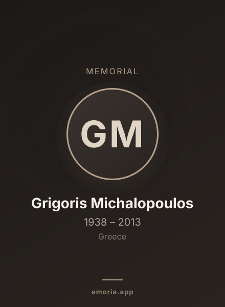 Memorial portrait of Grigoris Michalopoulos