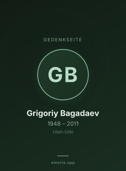 Gedenkportrait von Grigoriy Bagadaev