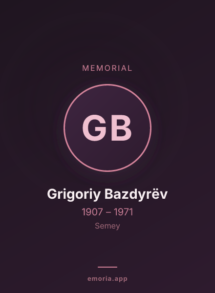 Memorial portrait of Grigoriy  Bazdyrëv