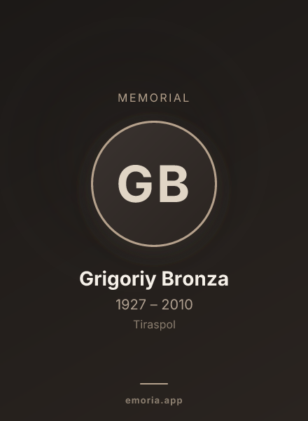 Memorial portrait of Grigoriy Bronza