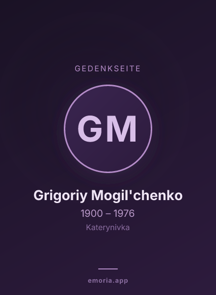 Gedenkportrait von Grigoriy Mogil'chenko