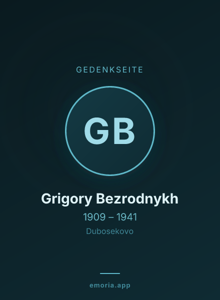 Gedenkportrait von Grigory Bezrodnykh