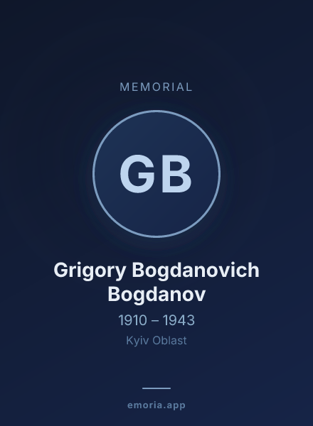 Memorial portrait of Grigory Bogdanovich Bogdanov