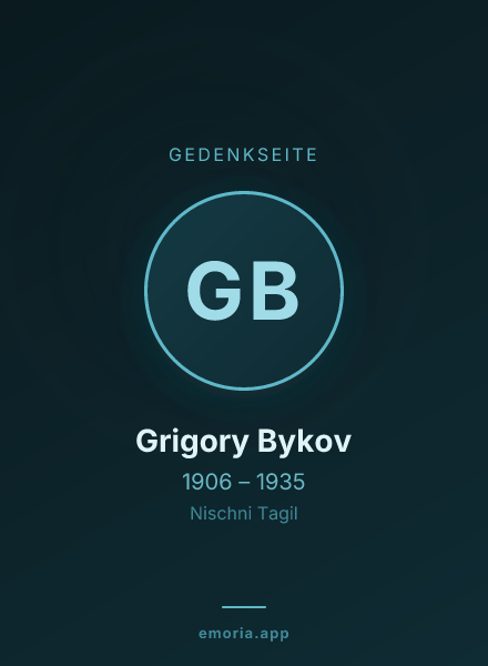 Gedenkportrait von Grigory Bykov