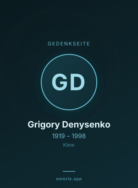 Gedenkportrait von Grigory Denysenko