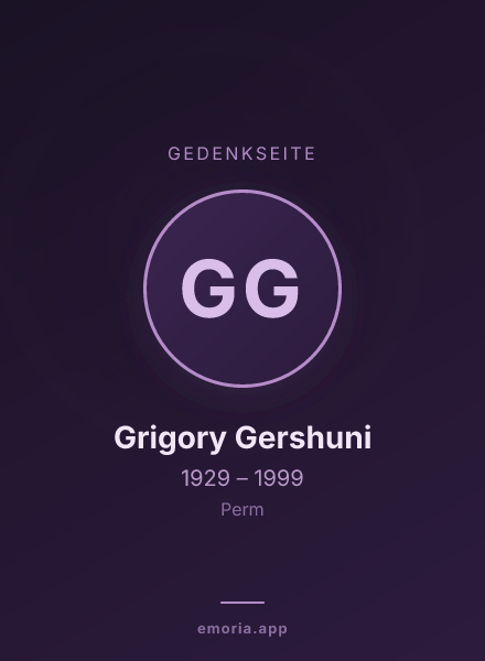 Gedenkportrait von Grigory Gershuni