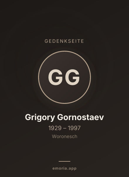 Gedenkportrait von Grigory Gornostaev