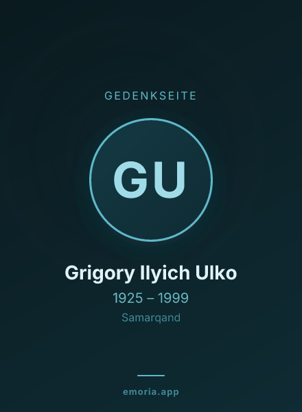 Gedenkportrait von Grigory Ilyich Ulko