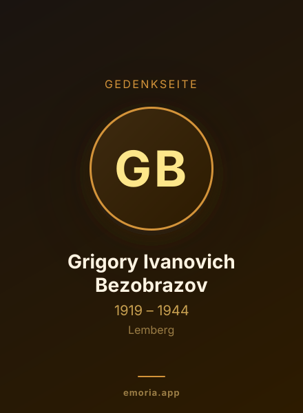 Gedenkportrait von Grigory Ivanovich Bezobrazov