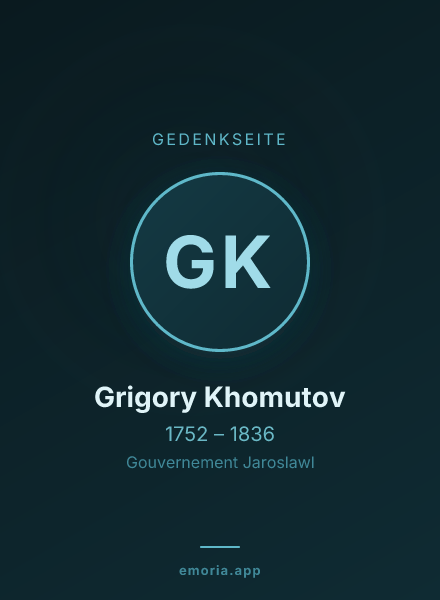 Gedenkportrait von Grigory Khomutov