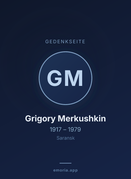Gedenkportrait von Grigory Merkushkin